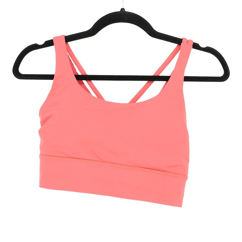 Lululemon Women's Energy Longline Strappy Athletic Sports Work Out Bra Lipgloss